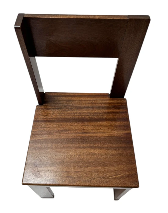 Art Deco Side Chair by J.A. Muntendam, Walnut, Dutch Design, 1920s